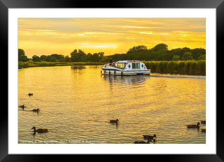 Life on the Broads Framed Mounted Print by Ian Donaldson