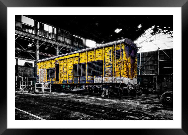 Abandoned Train Shed Framed Mounted Print by Chris Lord