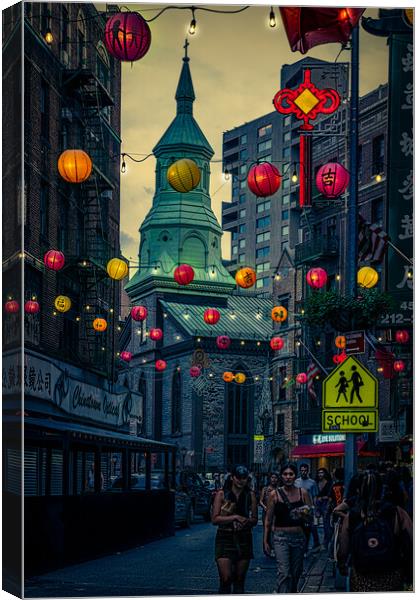 Evening In Chinatown Canvas Print by Chris Lord