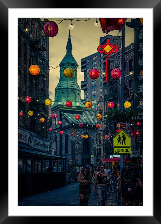 Evening In Chinatown Framed Mounted Print by Chris Lord