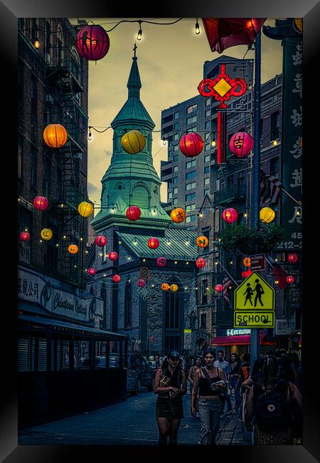 Evening In Chinatown Framed Print by Chris Lord