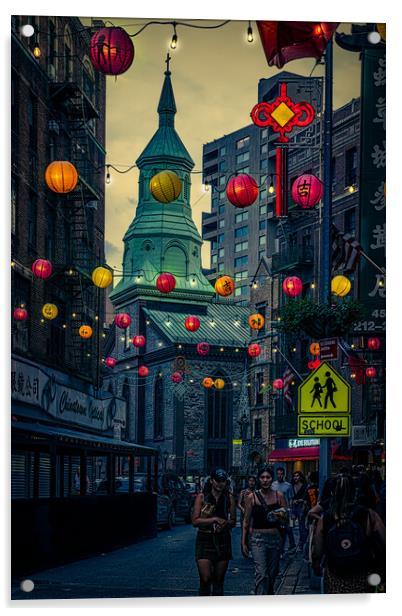 Evening In Chinatown Acrylic by Chris Lord