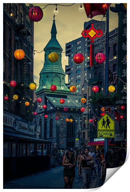 Evening In Chinatown Print by Chris Lord