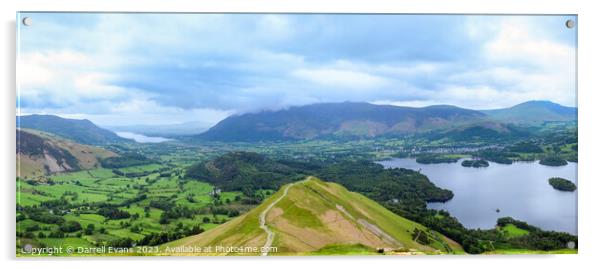 Catbells Pano Acrylic by Darrell Evans