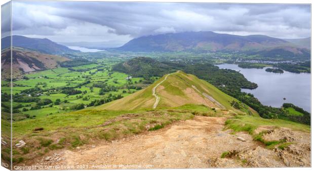 Top of Catbells Canvas Print by Darrell Evans