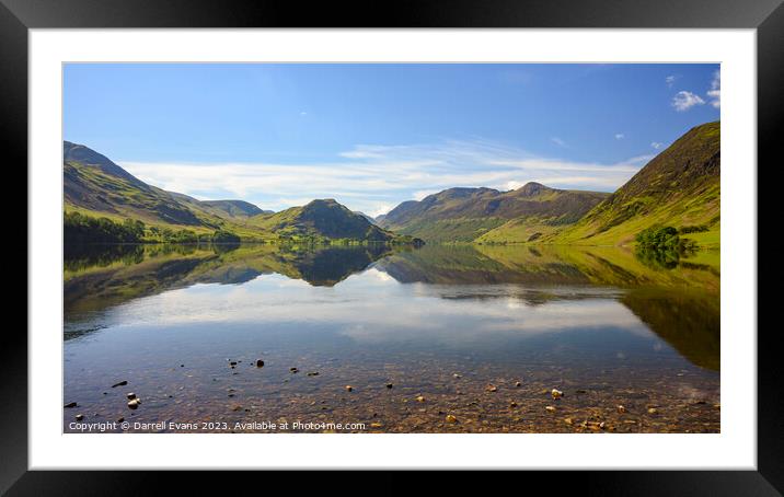 Crummock Water Framed Mounted Print by Darrell Evans