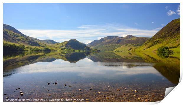 Crummock Water Print by Darrell Evans