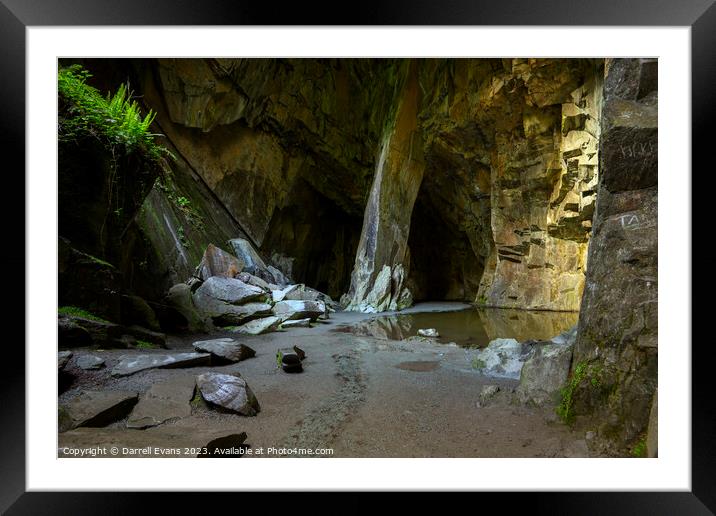Inside Cathedral Cave Framed Mounted Print by Darrell Evans