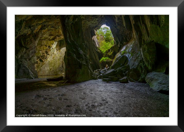 Cathedral Cave Column Framed Mounted Print by Darrell Evans