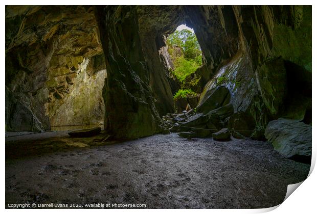 Cathedral Cave Column Print by Darrell Evans