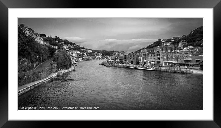 Looe harbour, Cornwall Framed Mounted Print by Chris Rose