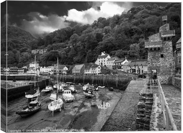 Lynmouth Harbour Canvas Print by Chris Rose