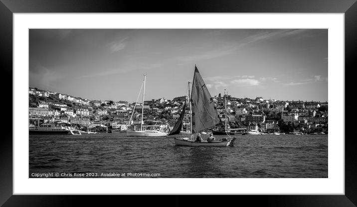 Fowey harbour sailing Framed Mounted Print by Chris Rose