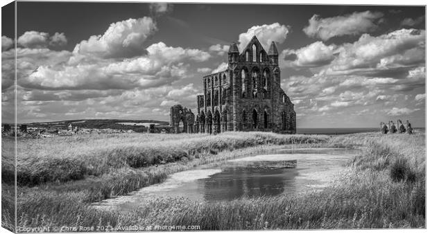 Whitby Abbey Canvas Print by Chris Rose