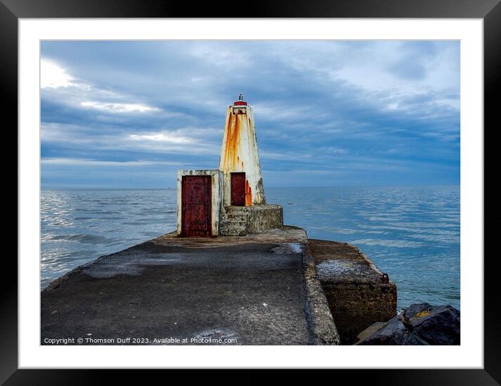 Barmouth lighthouse Portstewart Framed Mounted Print by Thomson Duff