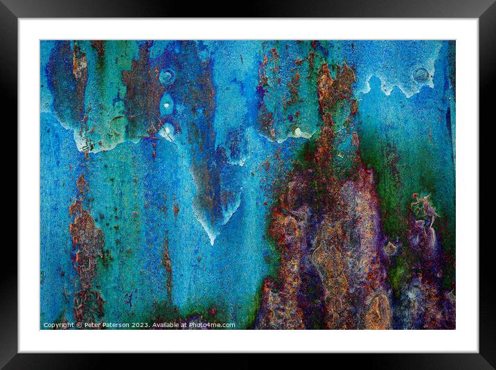 Abstract texture Framed Mounted Print by Peter Paterson