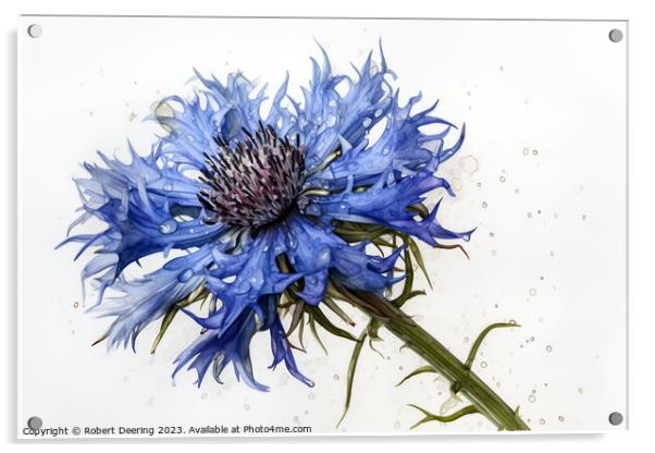 Cornflower Acrylic by Robert Deering