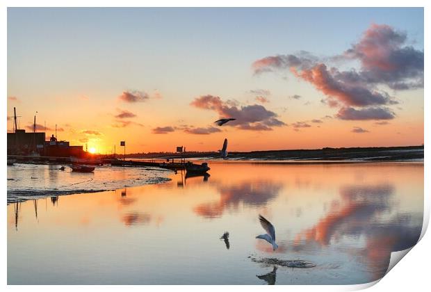  sunrise over Brightlingsea Harbour  Print by Tony lopez