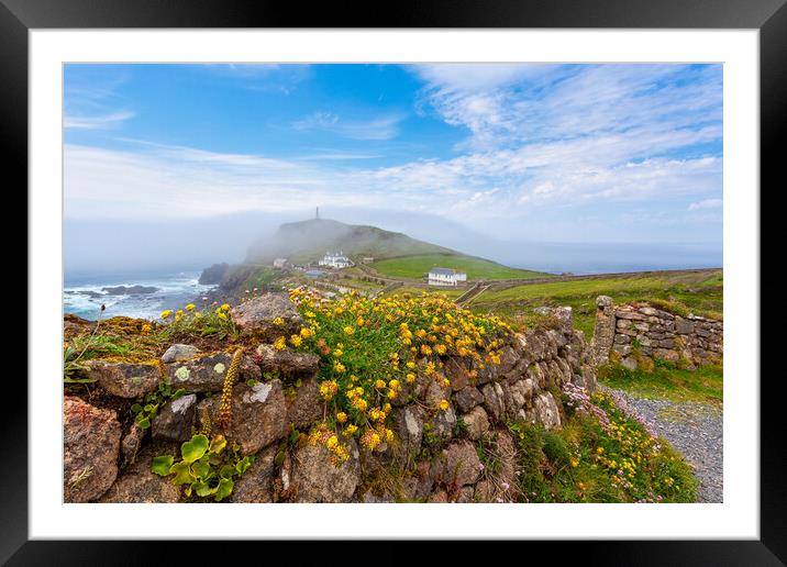 Enchanting Misty Cape Cornwall Framed Mounted Print by Matthew Grey