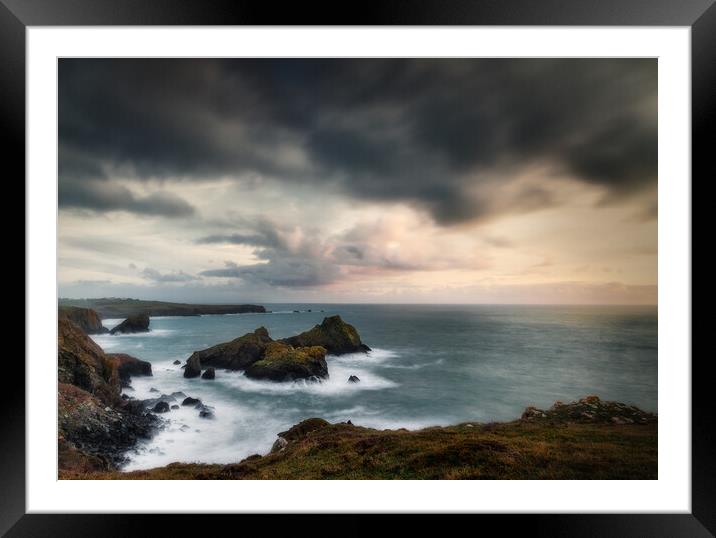 Majestic Asparagus Island at Kynance Cove Framed Mounted Print by Matthew Grey