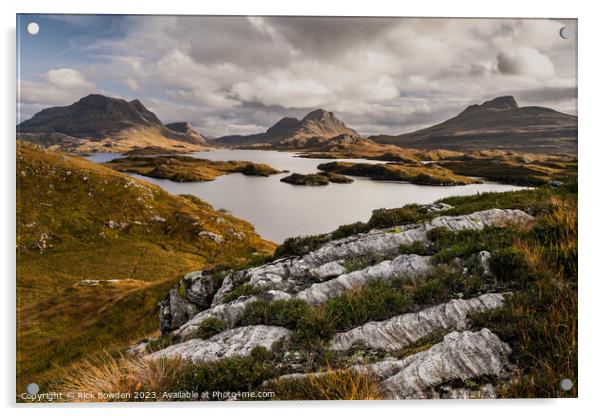 Loch Sionasgaig. Acrylic by Rick Bowden