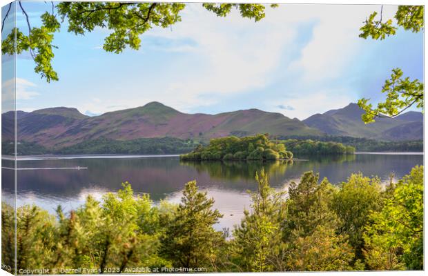 Derwntwater and Catbells Canvas Print by Darrell Evans