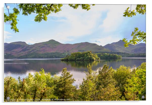 Derwntwater and Catbells Acrylic by Darrell Evans