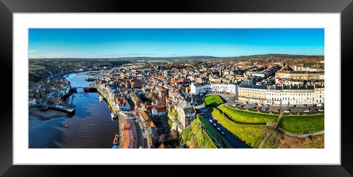 Enchanting Whitby Coastline Panorama Framed Mounted Print by Tim Hill