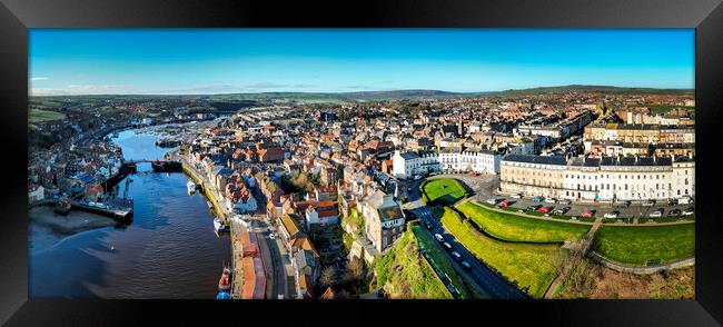 Enchanting Whitby Coastline Panorama Framed Print by Tim Hill