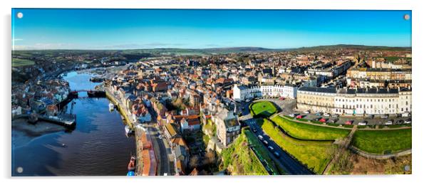 Enchanting Whitby Coastline Panorama Acrylic by Tim Hill