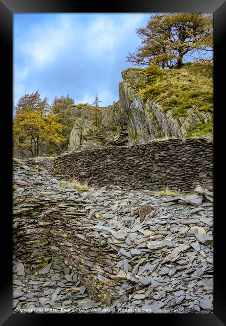 Quarry of Castle Crag Framed Print by Darrell Evans