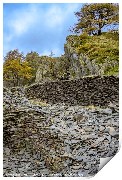 Quarry of Castle Crag Print by Darrell Evans
