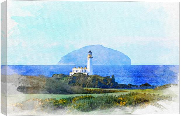 Turnberry lighthouse seascape Canvas Print by Allan Durward Photography