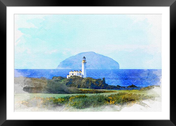 Turnberry lighthouse seascape Framed Mounted Print by Allan Durward Photography