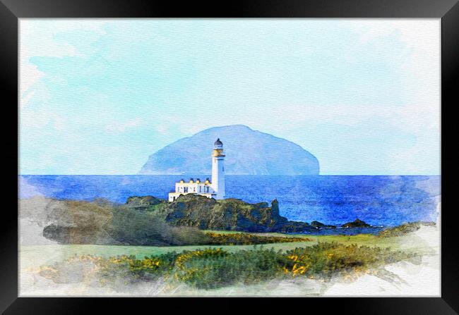 Turnberry lighthouse seascape Framed Print by Allan Durward Photography