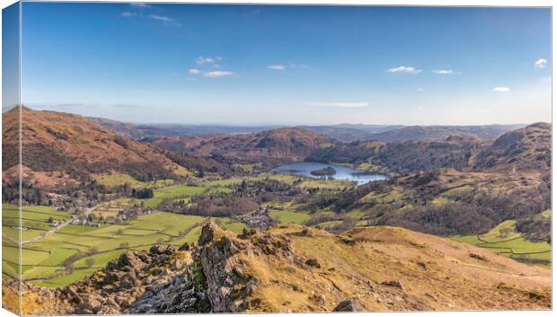 View from Helm Crag  Canvas Print by James Marsden
