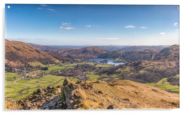 View from Helm Crag  Acrylic by James Marsden