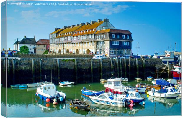 West Bay Harbour  Canvas Print by Alison Chambers