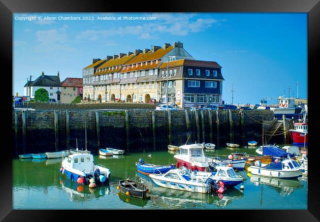 West Bay Harbour  Framed Print by Alison Chambers