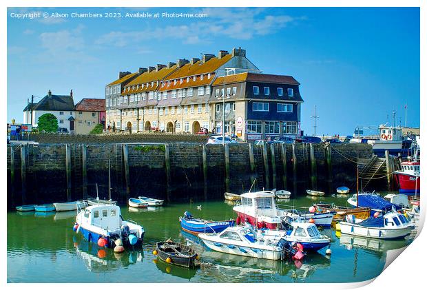 West Bay Harbour  Print by Alison Chambers