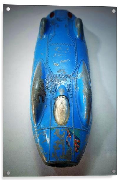 1960 Corgi Toys Proteus Campbell Bluebird No 153 Acrylic by Lowercase b Studio 