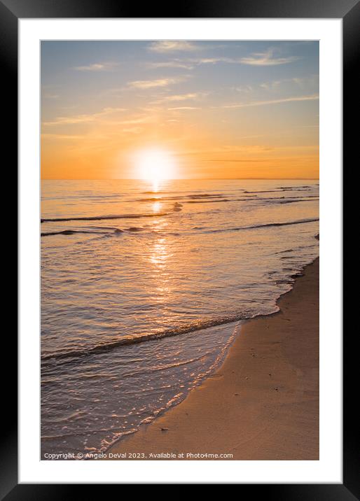 Sunset by the Beach Framed Mounted Print by Angelo DeVal