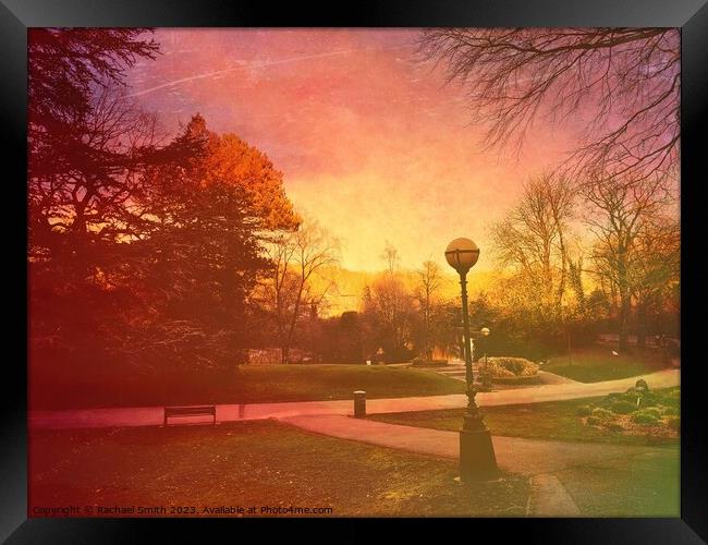 Sunset park  Framed Print by Rachael Smith