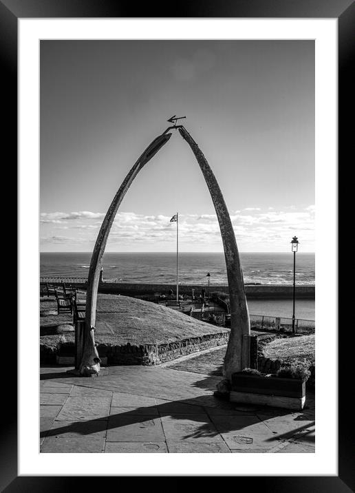 The Whitby Whalebones Framed Mounted Print by Steve Smith