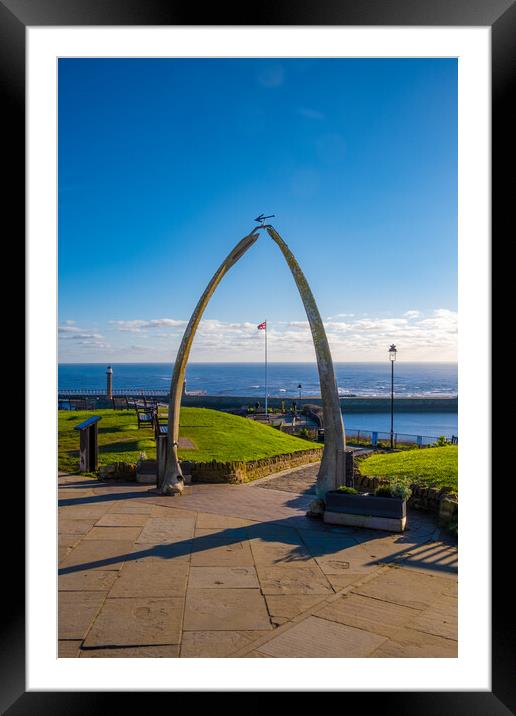 The Whitby Whalebones Framed Mounted Print by Steve Smith