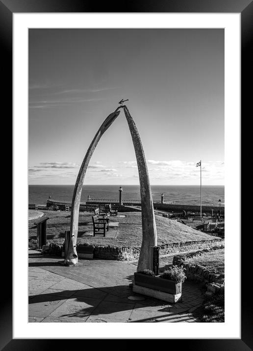 The Whitby Whalebones Framed Mounted Print by Steve Smith