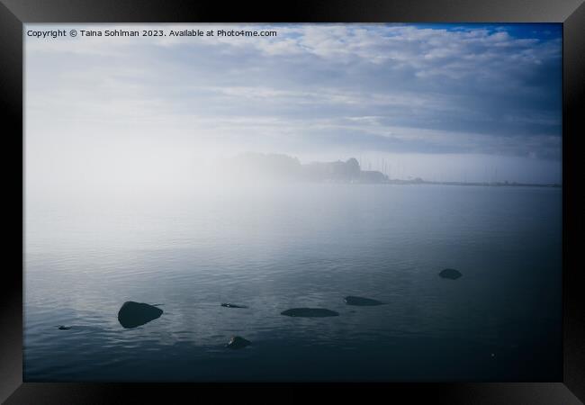 Fog Over Sea on a Summer Morning Framed Print by Taina Sohlman