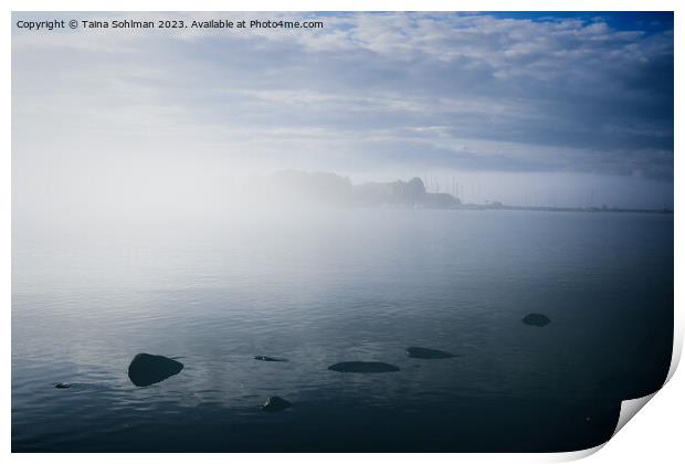 Fog Over Sea on a Summer Morning Print by Taina Sohlman