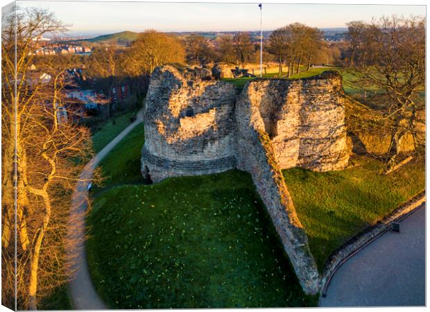 Unique View of Pontefract Castle Canvas Print by Tim Hill