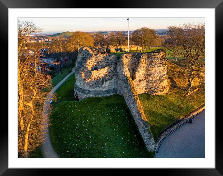 Unique View of Pontefract Castle Framed Mounted Print by Tim Hill